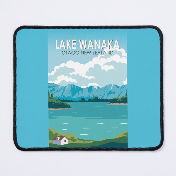 Item preview, Lake Wanaka Otago New Zealand Travel Art Vintage designed and sold by KrisSidDesigns.