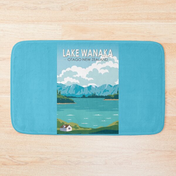 Item preview, Lake Wanaka Otago New Zealand Travel Art Vintage designed and sold by KrisSidDesigns.