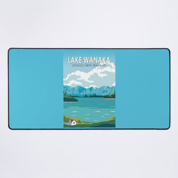 Item preview, Lake Wanaka Otago New Zealand Travel Art Vintage designed and sold by KrisSidDesigns.