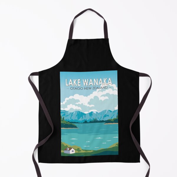 Item preview, Lake Wanaka Otago New Zealand Travel Art Vintage designed and sold by KrisSidDesigns.