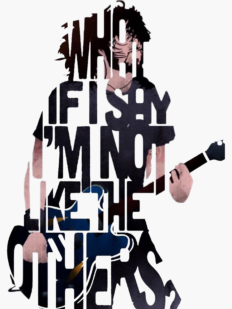 "guitarist's word" Sticker for Sale by Blazecons Redbubble