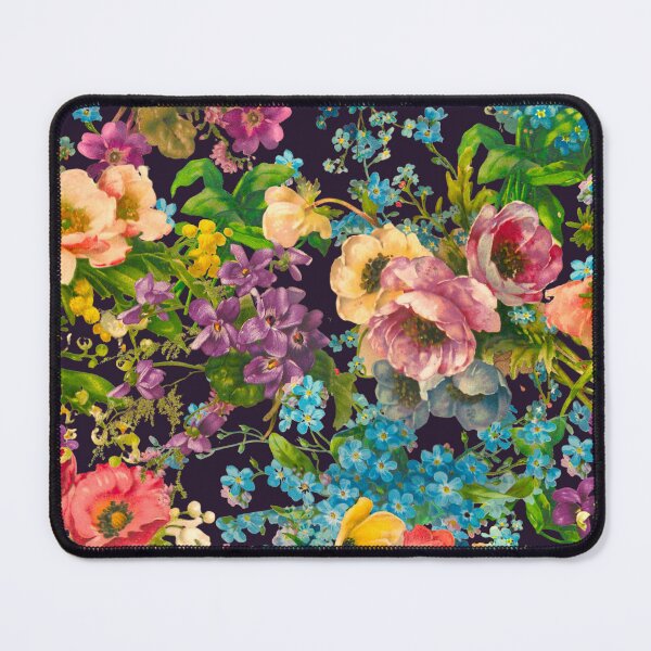 Artikelvorschau, Vintage-Blumen und Rosen, Shabby Chic, Blumenmuster, Vintage-Pflanzen, schwarze Blumen entworfen und verkauft von ZeinabTaha.