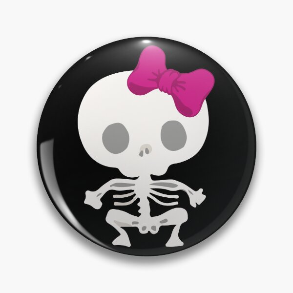 Item preview, Kawaii skeleton cute pink bow black day of the dead designed and sold by T-Mex.