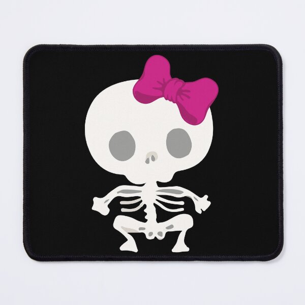 Item preview, Kawaii skeleton cute pink bow black day of the dead designed and sold by T-Mex.