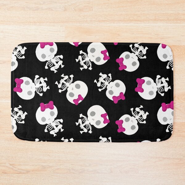 Item preview, Kawaii skeleton cute pink bow black day of the dead designed and sold by T-Mex.