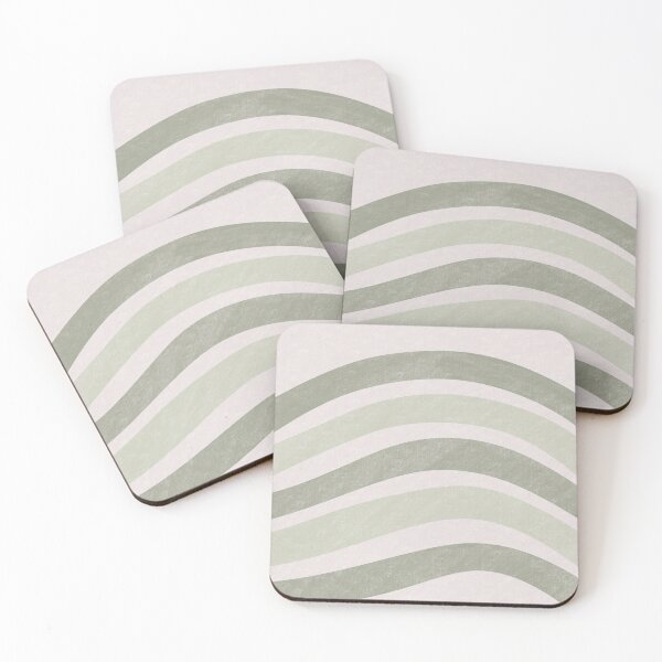 Item preview, Textured Wavy Lines Curvy Stripes Pattern Boho Style Cute Aesthetic Green designed and sold by scorpiolane.
