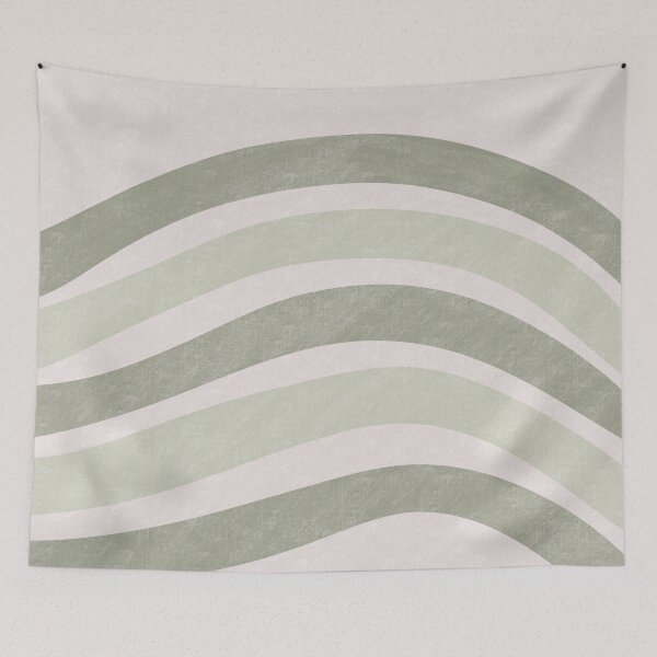 Item preview, Textured Wavy Lines Curvy Stripes Pattern Boho Style Cute Aesthetic Green designed and sold by scorpiolane.