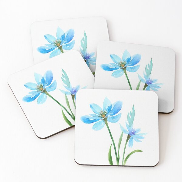 Item preview, Blue Watercolor Flower designed and sold by Beastlykitty.