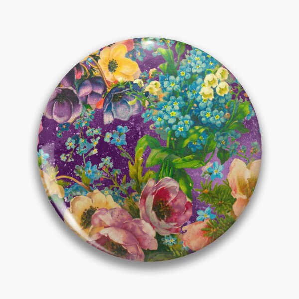 Artikelvorschau, Vintage-Blumen und Rosen, Shabby Chic, Blumenmuster, Vintage-Pflanzen, lila Blumen entworfen und verkauft von ZeinabTaha.
