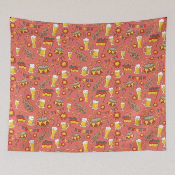 Item preview, Music and Beer Oktoberfest Pattern (Peach) designed and sold by Geo De la Cruz.