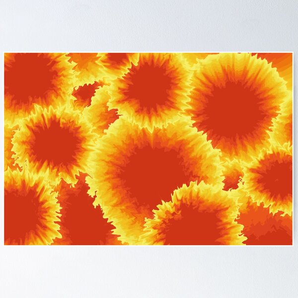 Artikelvorschau, Abstract Fiery Flowers, Modern Vibrant Minimalist, Autumn Vibes, Fall Colors entworfen und verkauft von GikaDesigns.