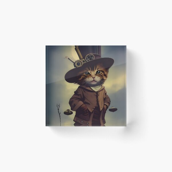 Item preview, Copy of Steampunk Cat Kitten With Suit and Hat designed and sold by Eliteijr.