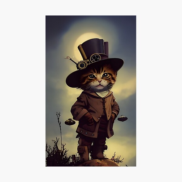 Item preview, Copy of Steampunk Cat Kitten With Suit and Hat designed and sold by Eliteijr.