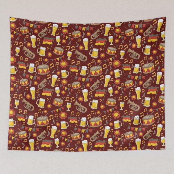Item preview, Music and Beer Oktoberfest Pattern (Wine) designed and sold by Geo De la Cruz.