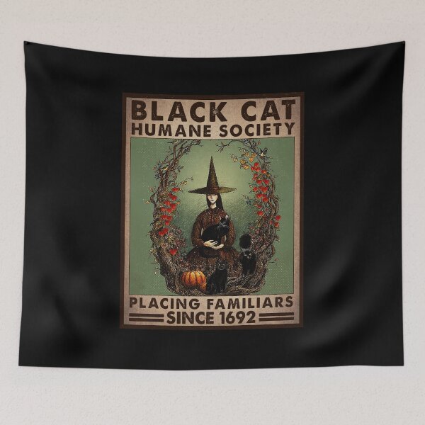 Item preview, Black Cat Human Society Placing Familiars Since 1692 designed and sold by torenelandj.