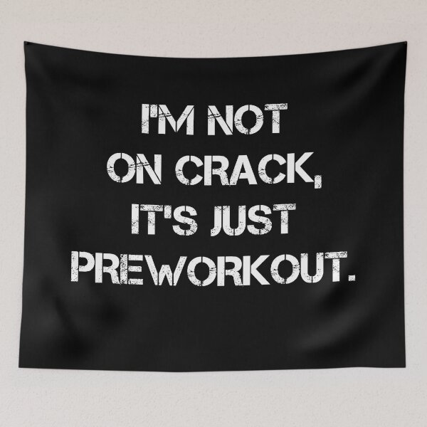 Item preview, I'm Not On Crack, It's Just Preworkout Funny Bodybuilding Design Zyzz Gym designed and sold by Princeps-.