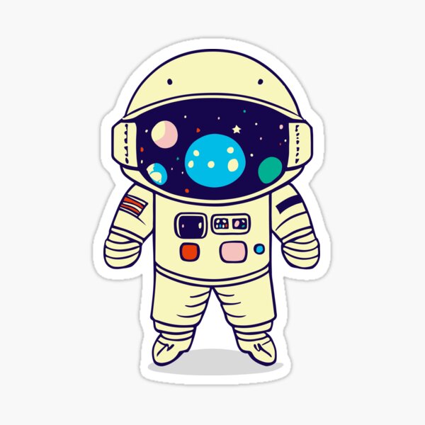 Cute Astronaut Vector Art Space Man Sticker For Sale By 3626