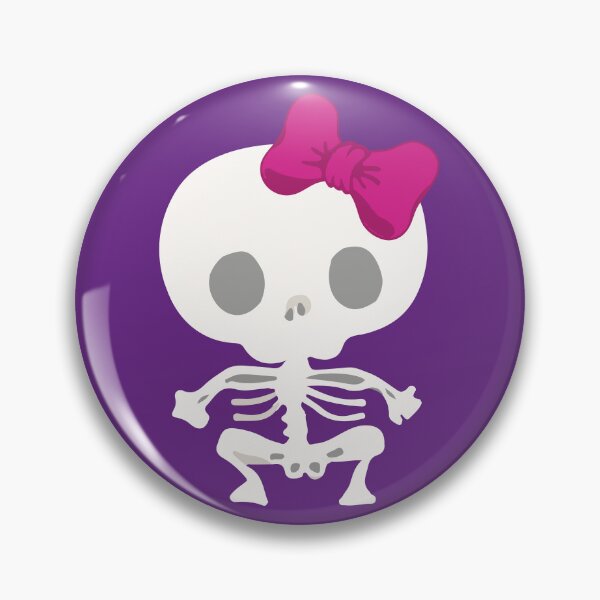 Item preview, Kawaii skeleton cute pink bow purple day of the dead designed and sold by T-Mex.