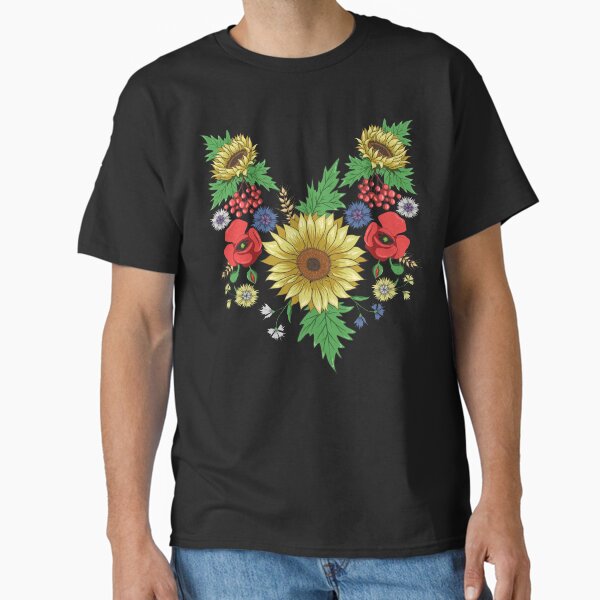 Item preview, Sunflowers & Red Poppies Floral Ukrainian Vyshyvanka Style designed and sold by r-silver.
