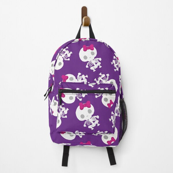 Item preview, Kawaii skeleton cute pink bow purple day of the dead designed and sold by T-Mex.