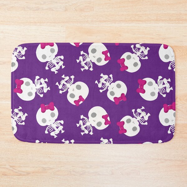 Item preview, Kawaii skeleton cute pink bow purple day of the dead designed and sold by T-Mex.