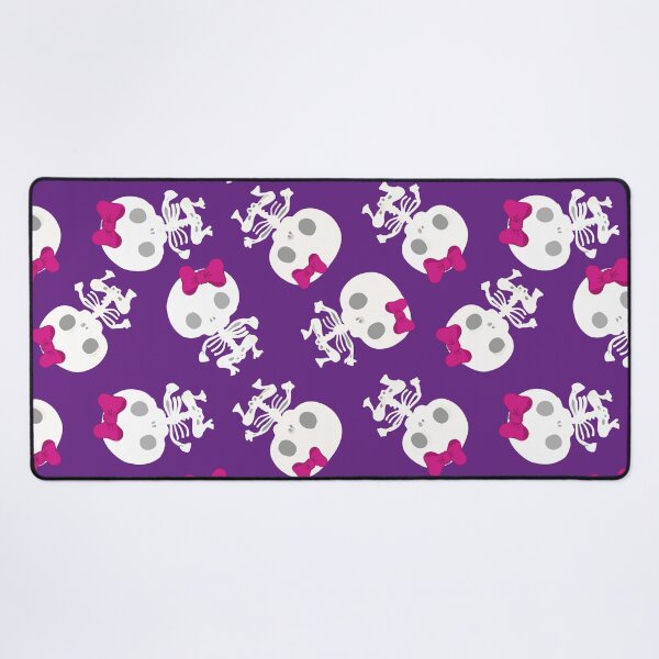 Item preview, Kawaii skeleton cute pink bow purple day of the dead designed and sold by T-Mex.