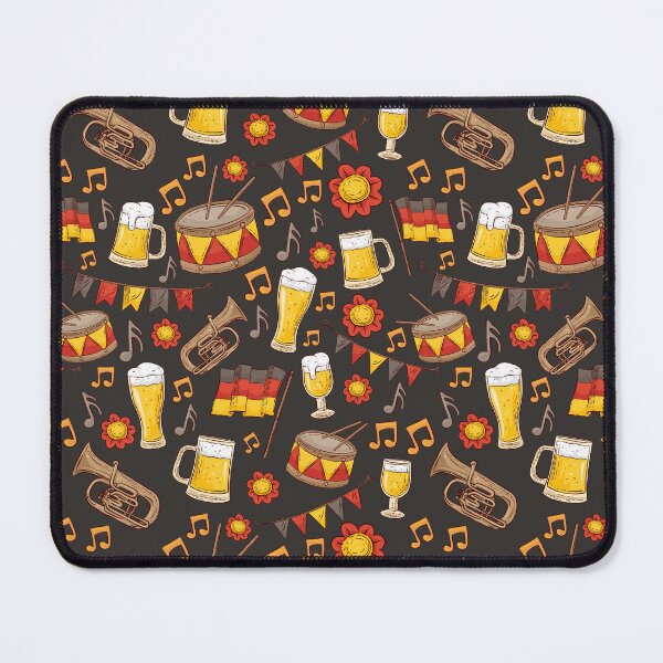 Item preview, Music and Beer Oktoberfest Pattern (Charcoal) designed and sold by Geo De la Cruz.