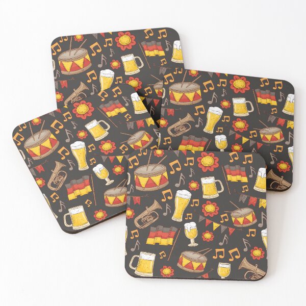 Item preview, Music and Beer Oktoberfest Pattern (Charcoal) designed and sold by Geo De la Cruz.