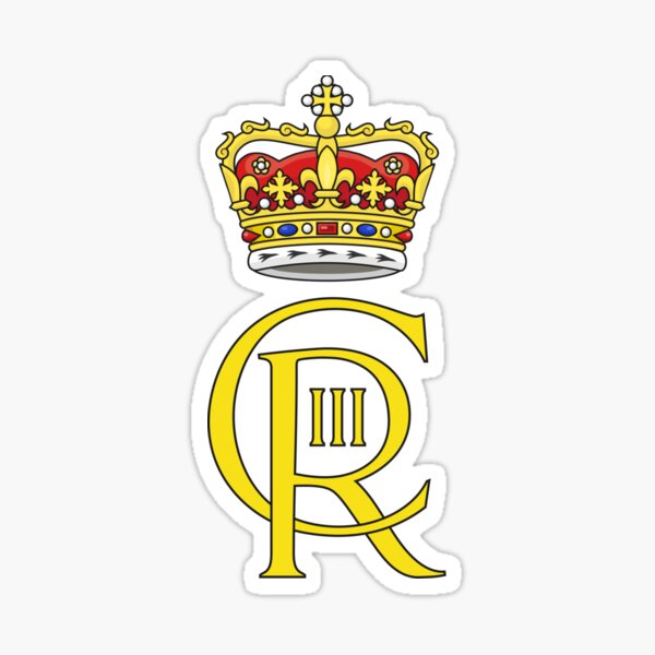 Royal Cypher of King Charles III, surmounted by the Crown of Scotland Sticker