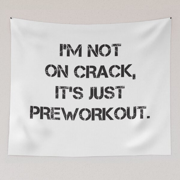 Item preview, I'm Not On Crack, It's Just Preworkout Funny Bodybuilding Design Zyzz Gym designed and sold by Princeps-.
