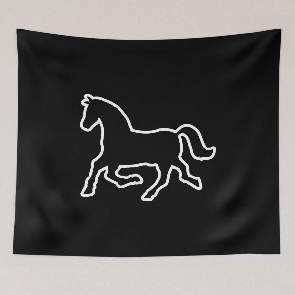 Item preview, Horse Silhouette Art Design Draw Street Art designed and sold by BK-Fishing.