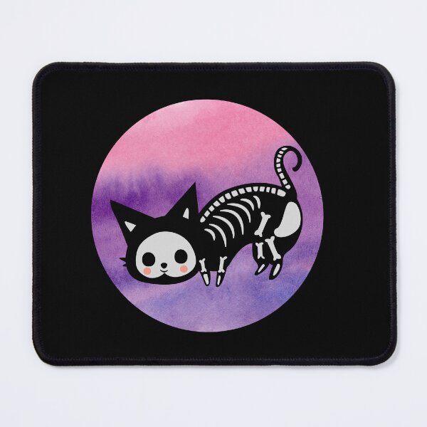 Item preview, Cat - cartoon xray - round purple gradient background - Cat - cartoon aesthetic - Halloween designed and sold by Mechanical-Artt.