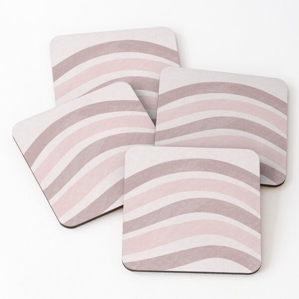 Item preview, Textured Wavy Lines Curvy Stripes Pattern Boho Style Cute Aesthetic Gray Pink designed and sold by scorpiolane.