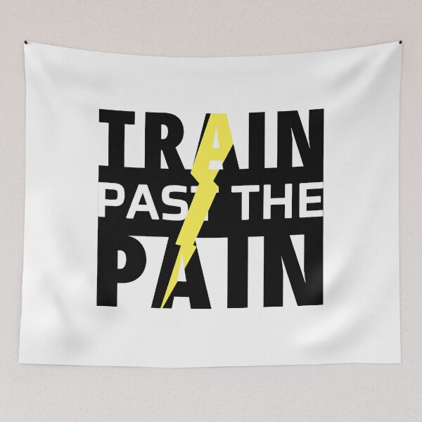 Item preview, Train Past The Pain Workout Gym Exercise Motivation designed and sold by ViewerEqualsPhoton.