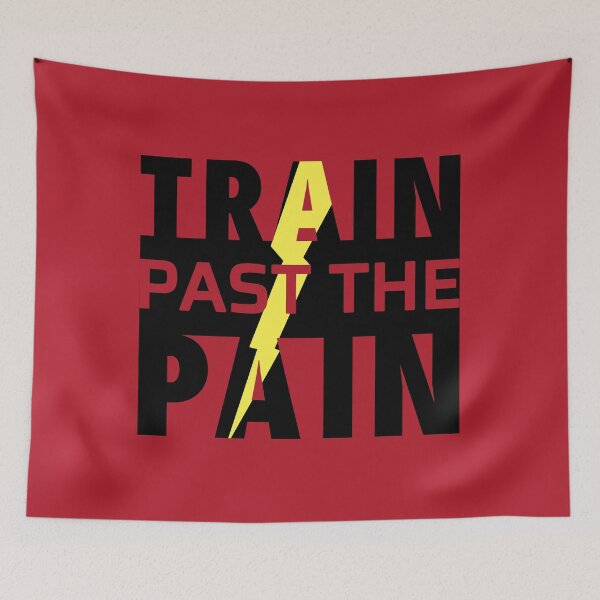 Item preview, Train Past The Pain Workout Gym Exercise Motivation designed and sold by ViewerEqualsPhoton.