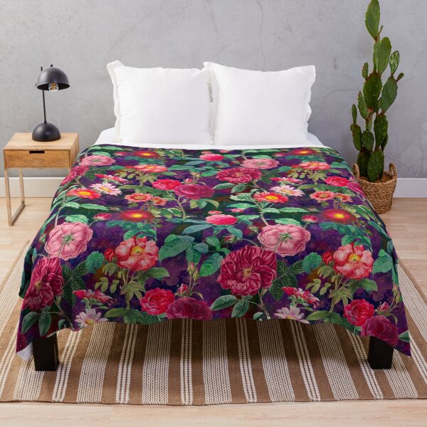 Item preview, Stylish Vintage floral pattern heaven, plants pattern, botanical illustration, vintage dark purple floral designed and sold by ZeinabTaha.