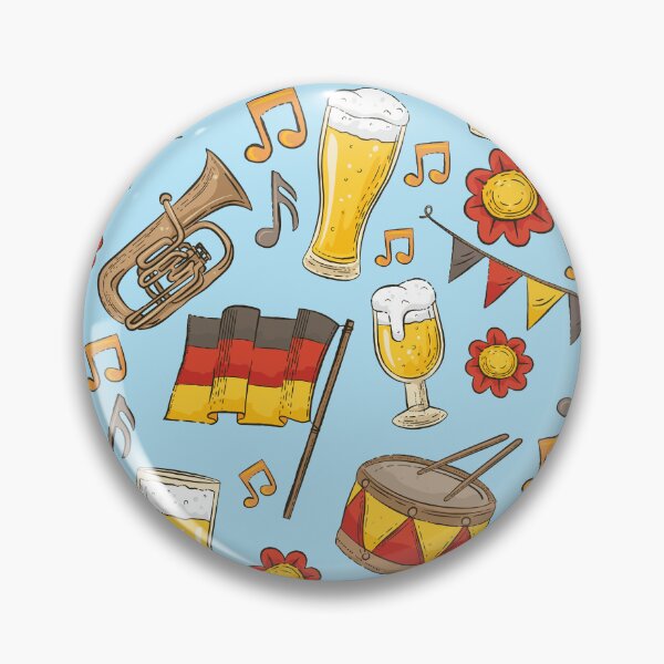 Item preview, Music and Beer Oktoberfest Pattern (Sky Blue) designed and sold by Geo De la Cruz.