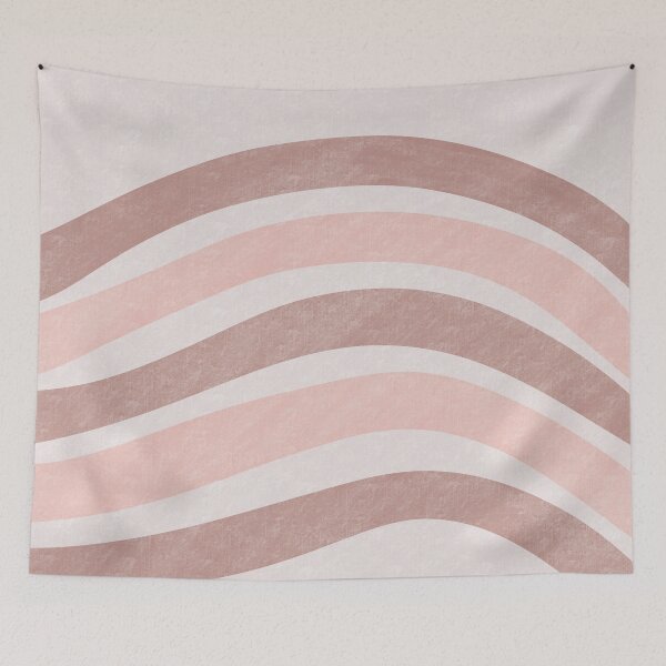 Item preview, Textured Wavy Lines Curvy Stripes Pattern Boho Style Cute Aesthetic Coral Pink designed and sold by scorpiolane.