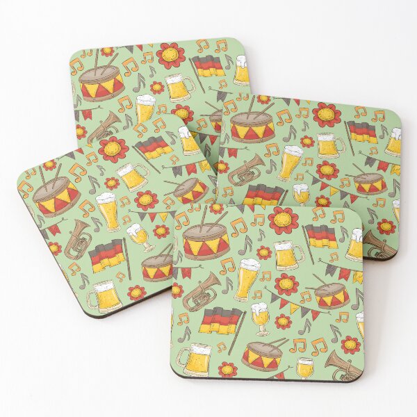 Item preview, Music and Beer Oktoberfest Pattern (Key Lime) designed and sold by Geo De la Cruz.