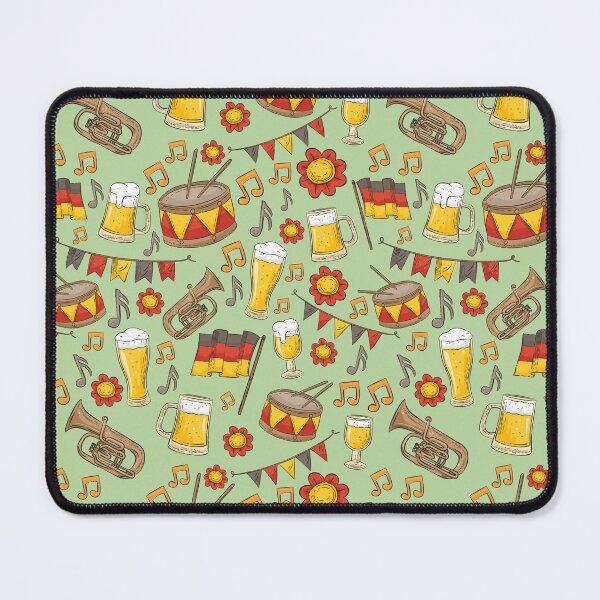 Item preview, Music and Beer Oktoberfest Pattern (Key Lime) designed and sold by Geo De la Cruz.