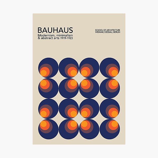 Vista previa del artículo con la obra «Bauhaus geométrico colorido», diseñado y vendido por NicolJay.