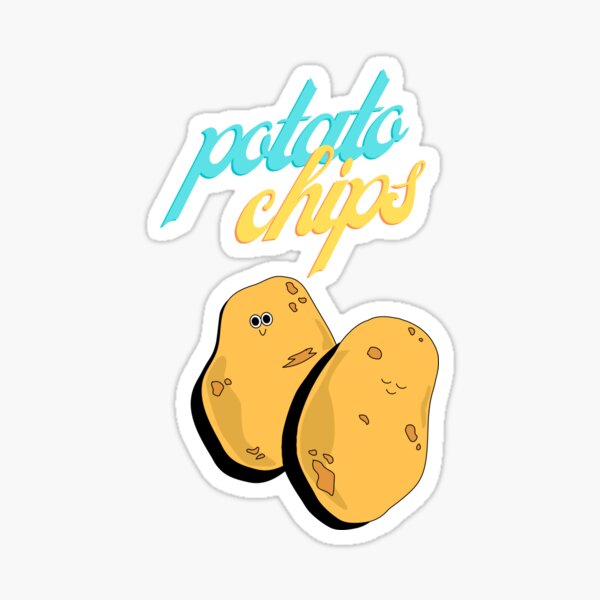 "Potato Chips " Sticker for Sale by ArtByNajwa Redbubble