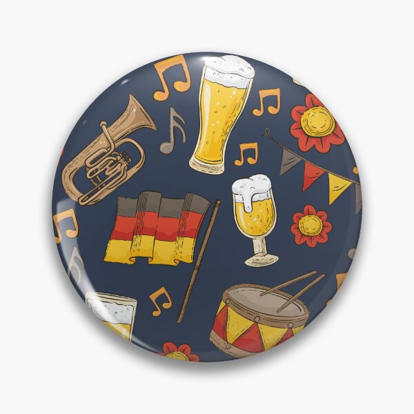 Item preview, Music and Beer Oktoberfest Pattern (Navy) designed and sold by Geo De la Cruz.