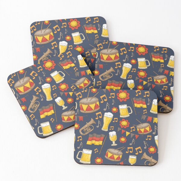 Item preview, Music and Beer Oktoberfest Pattern (Navy) designed and sold by Geo De la Cruz.