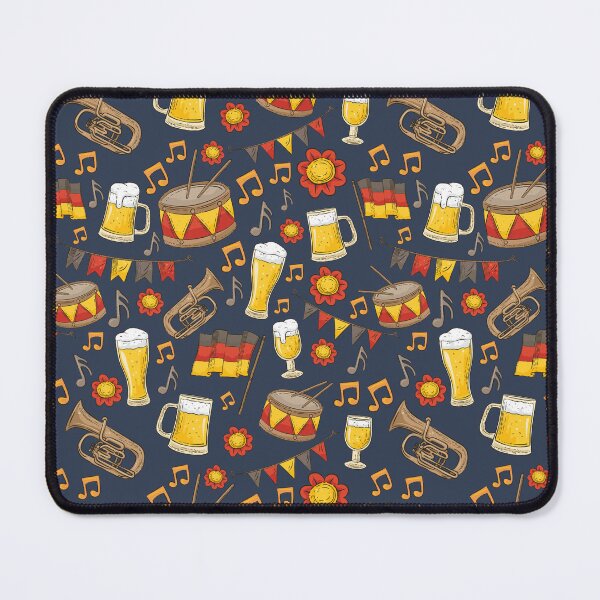 Item preview, Music and Beer Oktoberfest Pattern (Navy) designed and sold by Geo De la Cruz.