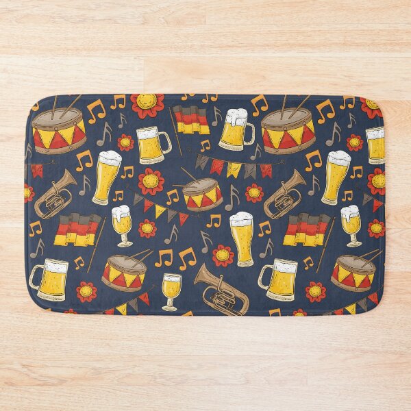 Item preview, Music and Beer Oktoberfest Pattern (Navy) designed and sold by Geo De la Cruz.