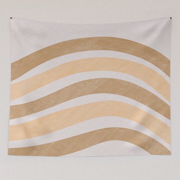 Item preview, Textured Wavy Lines Curvy Stripes Pattern Boho Style Cute Aesthetic Honey Yellow designed and sold by scorpiolane.