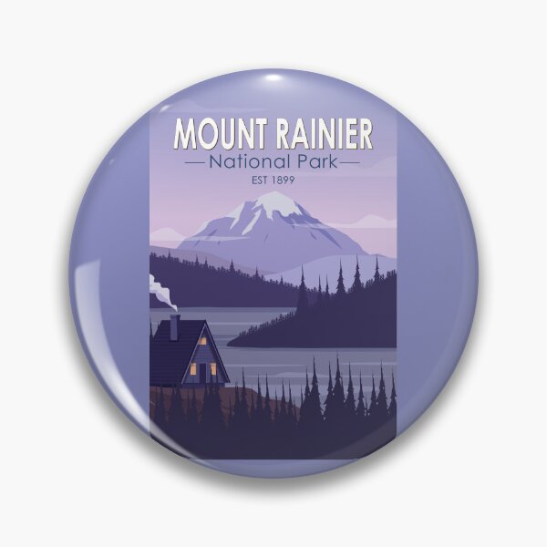 Item preview, Mount Rainier National Park Washington Cabin Vintage designed and sold by KrisSidDesigns.