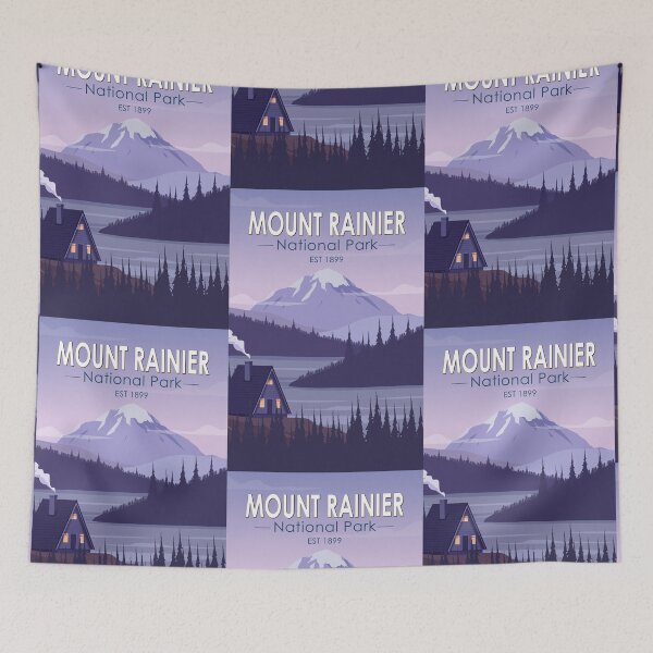 Item preview, Mount Rainier National Park Washington Cabin Vintage designed and sold by KrisSidDesigns.