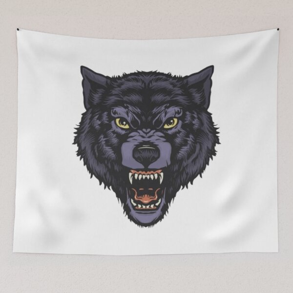 Item preview, werewolf mad angry wolf and moon logo designed and sold by Stevenobinsun.